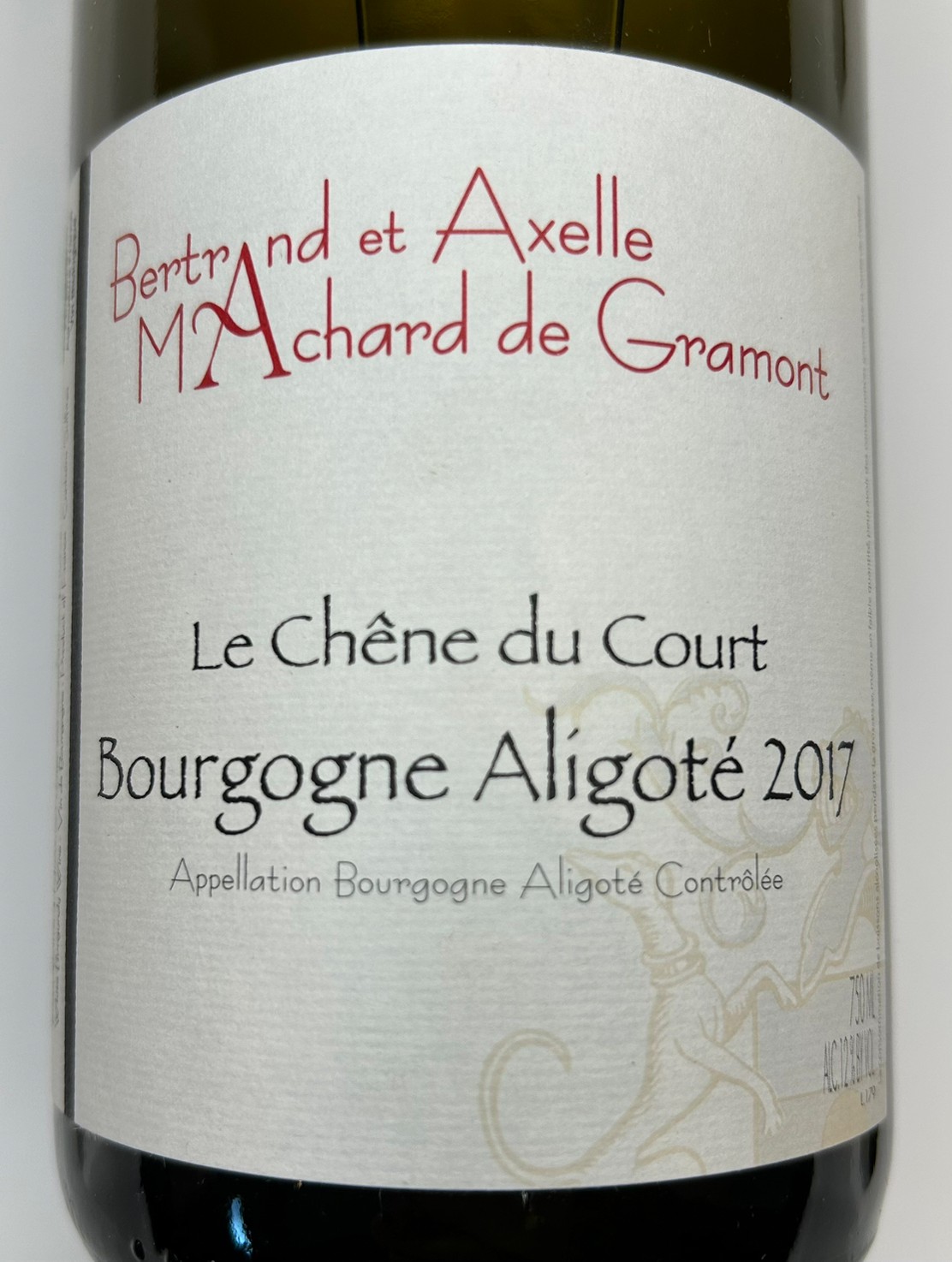 Bourgogne Aligoté　ブルゴーニュ アリゴテ　2017